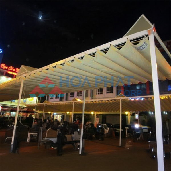 Bạt che nắng mưa dạng xếp lớp